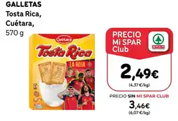SPAR Gran Canaria Cuétara Tosta Rica oferta