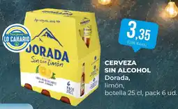 SPAR Gran Canaria Dorada cerveza sin alcohol limón oferta