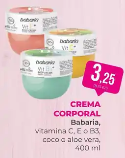 SPAR Gran Canaria Babaria crema corporal oferta