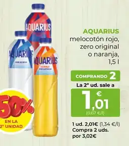 SPAR Gran Canaria Aquarius melocotón rojo, zero original o naranja oferta