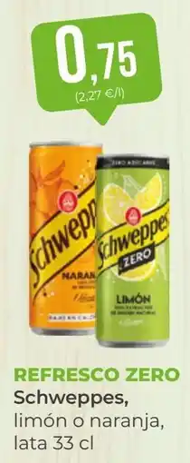 SPAR Gran Canaria Schweppes refresco zero limón o naranja oferta