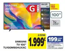 Carrefour Samsung tv 100" oferta