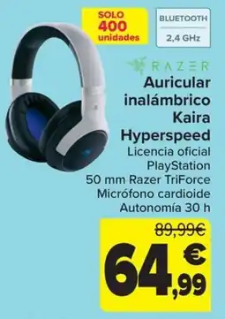 Carrefour Razer auricular inalámbrico Kaira Hyperspeed oferta