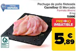 Carrefour Carrefour El Mercado pechuga de pollo fileteada oferta