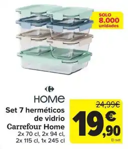 Carrefour Carrefour Home set 7 herméticos de vidrio oferta
