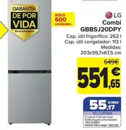 Carrefour LG Combi GBBSJ20DPY oferta