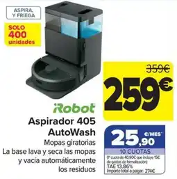 Carrefour Robot Aspirador 405 AutoWash oferta