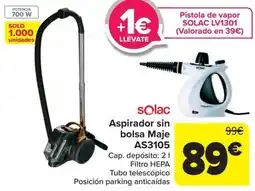 Carrefour solac aspirador sin bolsa maje as3105 oferta