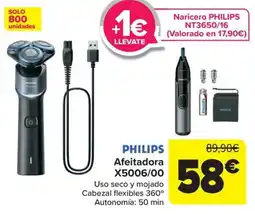 Carrefour Philips afeitadora x5006/00 oferta