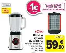 Carrefour Solac batidora de vaso bv5733 pro oferta
