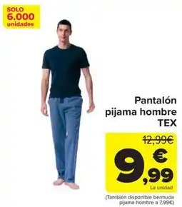 Carrefour TEX pantalón pijama hombre oferta