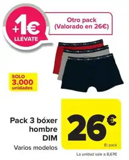Carrefour Dim pack 3 bóxer hombre oferta