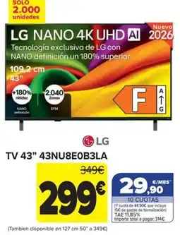 Carrefour LG TV 43" 43NU8E0B3LA oferta