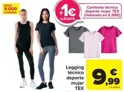 Carrefour Tex legging técnico deporte mujer oferta
