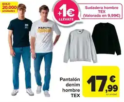 Carrefour Tex pantalón denim hombre oferta