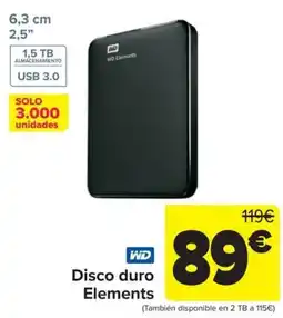 Carrefour WD Disco duro Elements oferta
