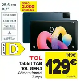 Carrefour Tcl tablet tab 10l gen4 oferta