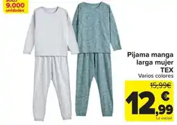 Carrefour Pijama manga larga mujer TEX oferta