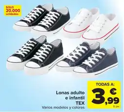 Carrefour Lonas adulto e infantil TEX oferta