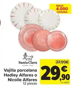 Carrefour Santa Clara Vajilla porcelana Hadley Alfares o Nicolle Alfares oferta