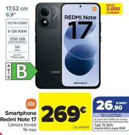 Carrefour Redmi Note 17 oferta