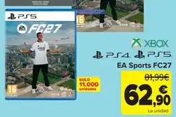 Carrefour Xbox Ps4 Ps5 Ea sports fc27 oferta