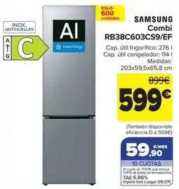 Carrefour Samsung Combi RB38C603CS9/EF oferta