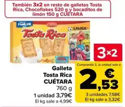 Carrefour Galleta Tosta Rica CUÉTARA oferta
