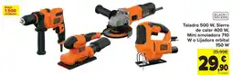 Carrefour Black+Decker Taladro 500 W, Sierra de calar 400 W, Mini amoladora 710 W o Lijadora orbital 150 W oferta