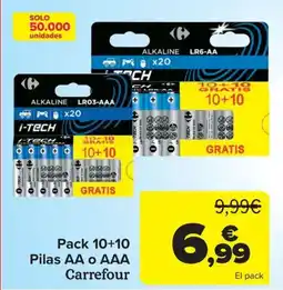 Carrefour i-tech pilas aa o aaa oferta