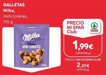 Milka mini cookies