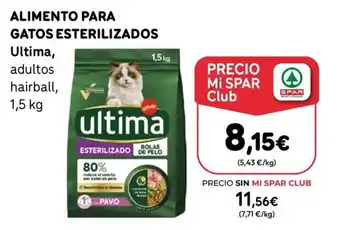 Ultima alimento para gatos esterilizados