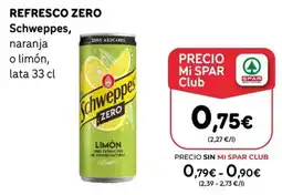 SPAR Gran Canaria Schweppes refresco zero limón oferta