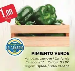 SPAR Gran Canaria California - pimiento verde oferta
