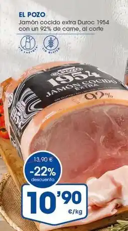 Supermercados Plaza El pozo - jamón cocido extra duroc 1954 con un 92% de came, al corte oferta