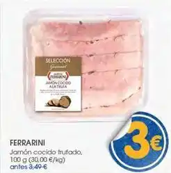 Supermercados Plaza Ferrarini - jamón cocido trufado oferta