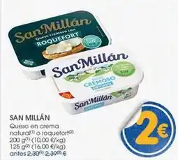 Supermercados Plaza San millán - queso en crema natural o roquefort oferta