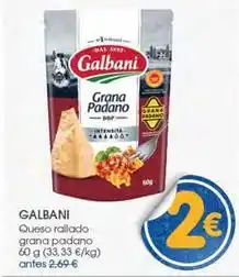 Supermercados Plaza Galbani - queso rallado grana padano oferta