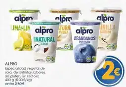 Supermercados Plaza Alpro - especialidad vegetal de solja de de idistinos sabores, sin gluten, sin lactosa oferta