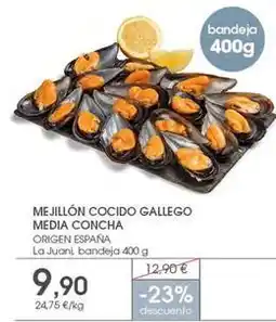 Supermercados Plaza Gallego - mejillón cocido media concha oferta