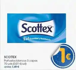 Supermercados Plaza Scottex - panuelos blancos 3 capas oferta