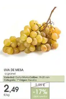 Supermercados Plaza Origen - uva de mesa oferta