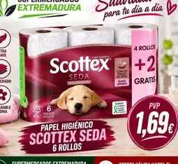 Supermercados Extremadura Scottex - papel higienico seda oferta