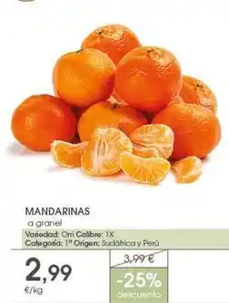 Supermercados Plaza Origen - mandarinas oferta