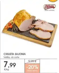 Supermercados Plaza Velilla - chuleta sajonia oferta
