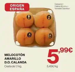 Hipercor Origen - melocoton amarillo d.o. calanda oferta
