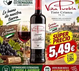 Supermercados Extremadura Viña bemposta - tinto crianza oferta