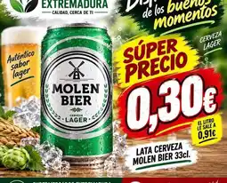 Supermercados Extremadura Molen bier - lata cerveza oferta
