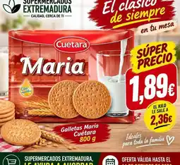 Supermercados Extremadura Cuétara - galletas maría oferta