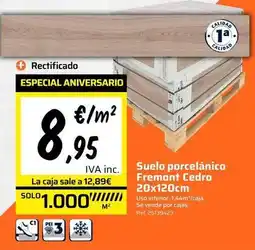 Obramat Solo - suelo porcelanico cremant cedro oferta